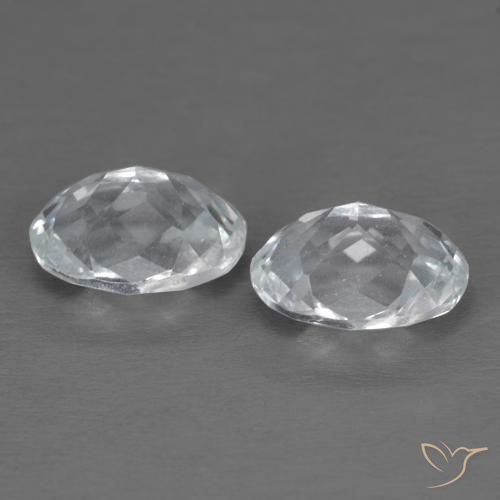 Topaz Gemstones in 8 x 6 mm (calibrated) Size for Sale, Topaz Stones in White Color