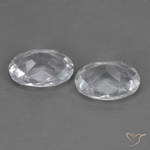 Topaz Gemstones in 8 x 6 mm (calibrated) Size for Sale, Topaz Stones in White Color