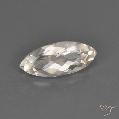 1.88 ct White Topaz Stone, Natural Topaz in Marquise Checkerboard Shape for Sale