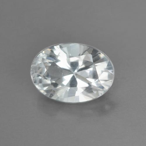 来自巴西的 0,92 克拉椭圆形 白色黄玉,尺寸 7 x 5 mm 毫米,vvs-vs净度,天然宝石,1 蓝白色黄玉,莫氏硬度为 8 适合日常佩戴饰品, 马年宝石, Photo A