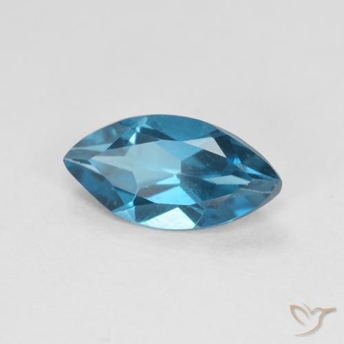 1.16 ct Blue Topaz Stone, Natural Topaz in Marquise Facet Shape for Sale