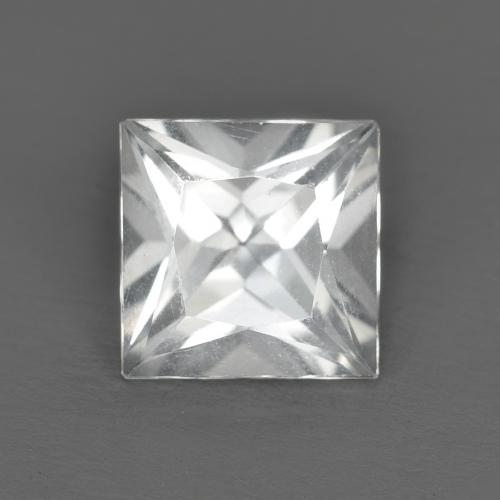 6,1 x 6,1mm Topazio bianco Taglio Princess dal Brasile, peso di 1,35 ct, pietra preziosa naturale non trattati in purezza VVS, Topazio 1pz - il colore è Bianco, durezza Mohs di 8 adatto per gioielli da indossare ogni giorno, Pietra zodiacale Sagittario, Photo A