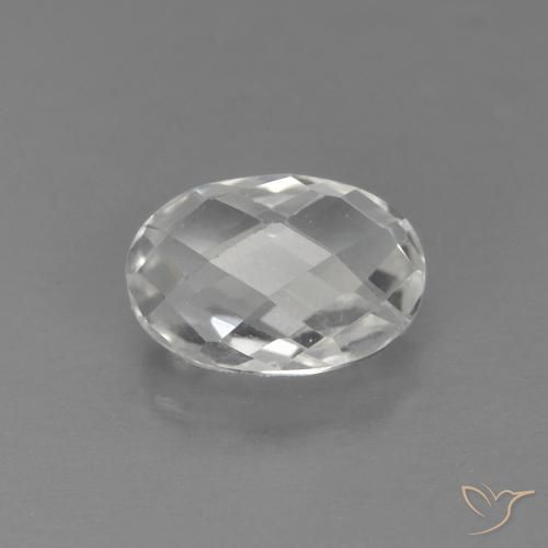 0.67ct Natural White Topaz, Oval, VVS