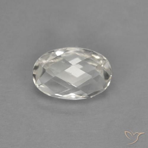 0.64ct Natural Warm White Topaz, Oval, VS