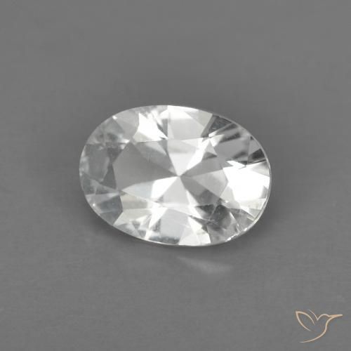 0.87ct Natural Warm White Topaz, Oval, VS