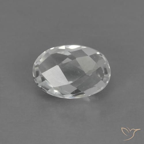 0.67ct Natural Warm White Topaz, Oval, VVS-VS
