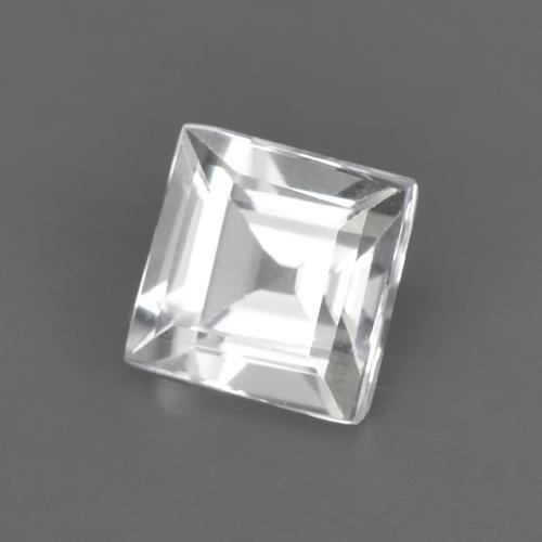 0.52 ct White Topaz Stone, Natural Topaz in Square Facet Shape for Sale