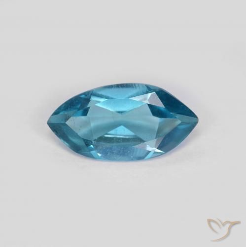 1 ct Blue Topaz, 9.8 x 5.1 mm Marquise Cut From Brazil, Photo A