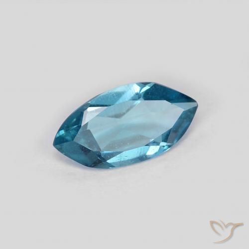 1.00 ct Blue Topaz Stone, Natural Topaz in Marquise Facet Shape for Sale