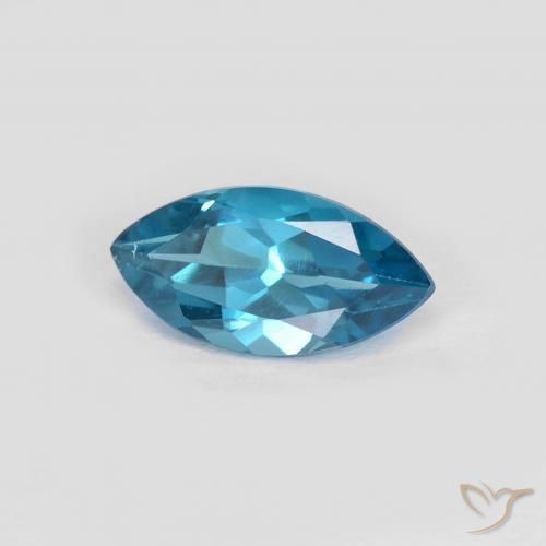 1.20 ct Blue Topaz Stone, Natural Topaz in Marquise Facet Shape for Sale