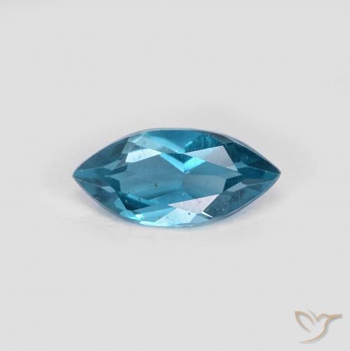 0.97ct Natural London Blue Topaz, Marquise, VS, Photo A