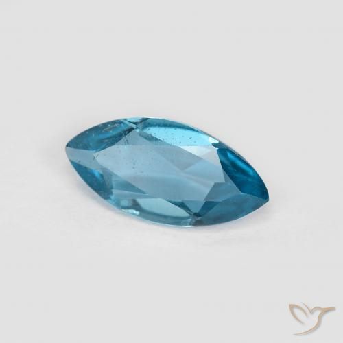 0.97 ct Blue Topaz Stone, Natural Topaz in Marquise Facet Shape for Sale