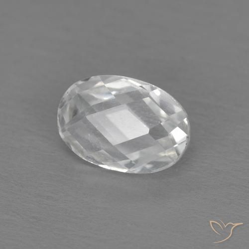 0.70ct Natural White Topaz, Oval, VVS