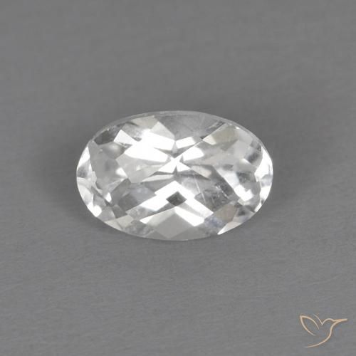 0.69ct Natural White Topaz, Oval, VVS