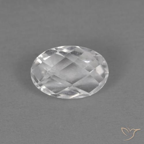 0.68ct Natural White Topaz, Oval, VVS