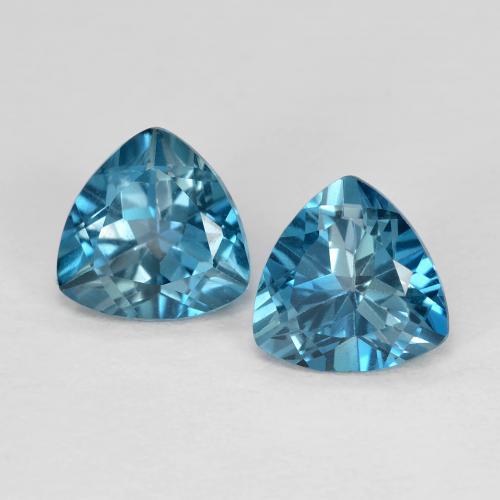 blue topaz faceted Gemstone 6 x 9 mm pear shape pieces 8 lot code no.60