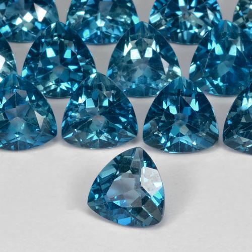 0.96 ct Blue Topaz Stone, Natural Topaz in Trillion Facet Shape for Sale