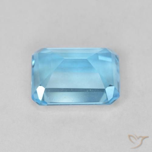 Topaz Gemstone in 8 x 6 mm (calibrated) Size for Sale, Topaz Stone in Swiss Blue Color