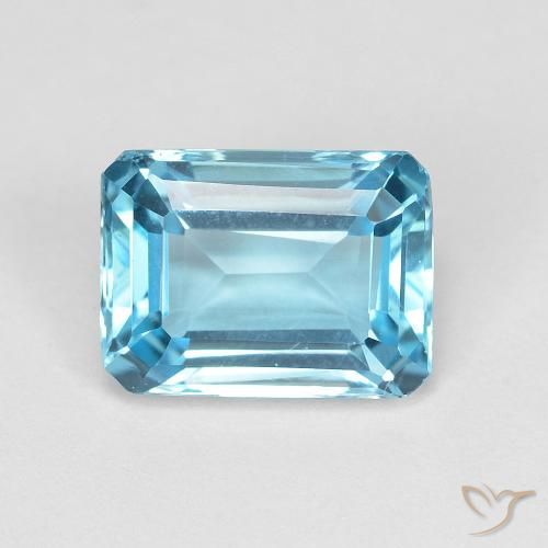 2.06ct Natural Swiss Blue Topaz, Emerald Cut, VVS