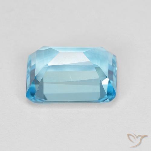Topaz Gemstone in 8 x 6 mm (calibrated) Size for Sale, Topaz Stone in Swiss Blue Color
