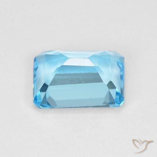 Topaz Gemstone in 8 x 6 mm (calibrated) Size for Sale, Topaz Stone in Swiss Blue Color