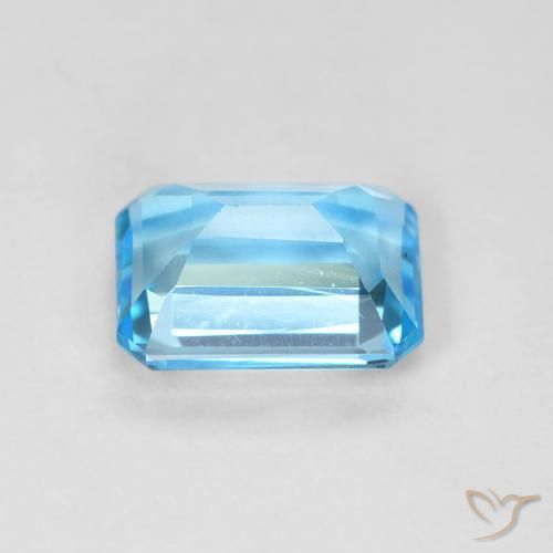 Topaz Gemstone in 8 x 6 mm (calibrated) Size for Sale, Topaz Stone in Swiss Blue Color