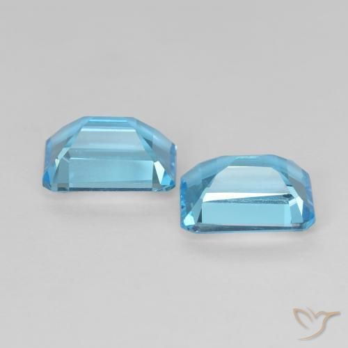 Topaz Gemstones in 8 x 6 mm (calibrated) Size for Sale, Topaz Stones in Swiss Blue Color