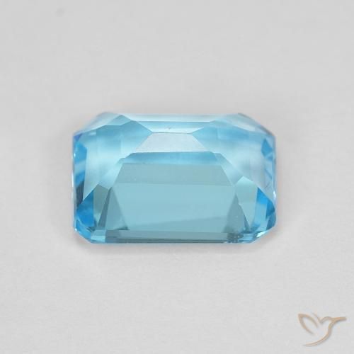 Topaz Gemstone in 8 x 6 mm (calibrated) Size for Sale, Topaz Stone in Swiss Blue Color