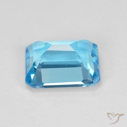 Topaz Gemstone in 8 x 6 mm (calibrated) Size for Sale, Topaz Stone in Swiss Blue Color