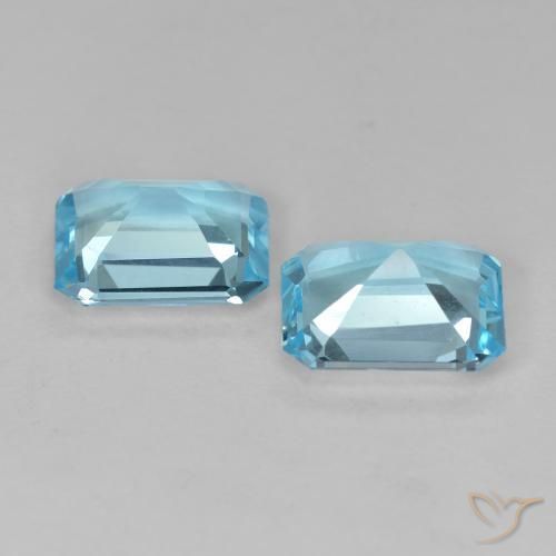 Topaz Gemstones in 8.6 x 7 mm Size for Sale, Topaz Stones in Swiss Blue Color