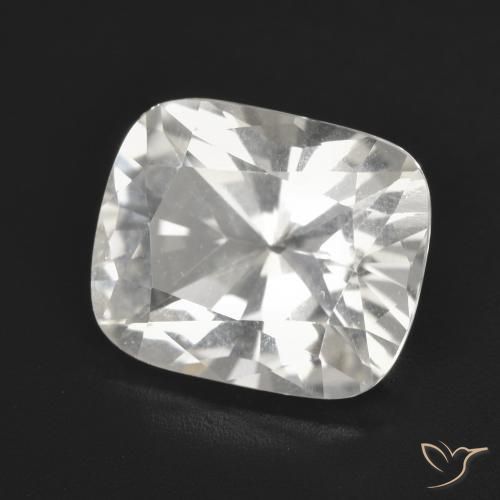4.84 ct White Topaz Stone, Natural Topaz in Cushion-Cut Shape for Sale