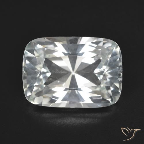 14.2 x 10.2mm Cushion-cut White Topaz from Brazil, Weight of 8.22ct, Natural untreated Gemstone in VVS Clarity, 1pc Topaz - Color: Warm White, Mohs Hardness of 8 suitable for daily wear jewelry, November Birthstone, Photo A