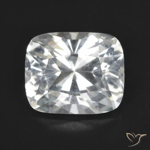6.43ct Natural Warm White Topaz, Cushion, VVS
