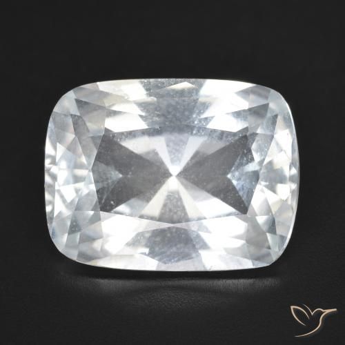 11.22ct Natural White Topaz, Cushion, VVS-VS