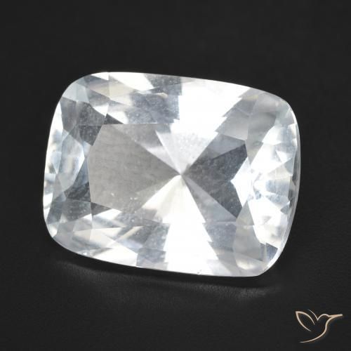 11.22 ct White Topaz Stone, Natural Topaz in Cushion-Cut Shape for Sale