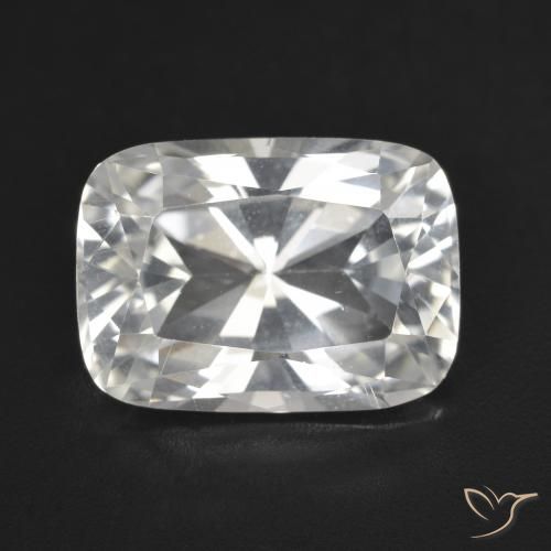 8.29ct Cushion-cut White Topaz from Brazil, Dimension 14.1 x 10.1mm, VVS Clarity, Natural untreated gemstone, 1pc Topaz in White Color, Mohs Hardness of 8 suitable for daily wear jewelry, Sagittarius Zodiac Stone, Photo A