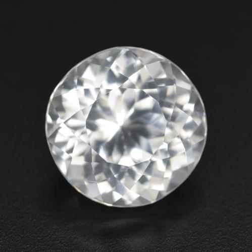 5.85ct Natural White Topaz, Round, VVS-VS, Photo A