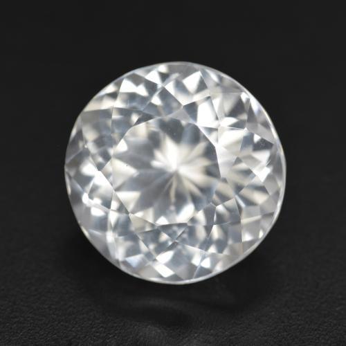5.85 ct White Topaz Stone, Natural Topaz in Round Facet Shape for Sale