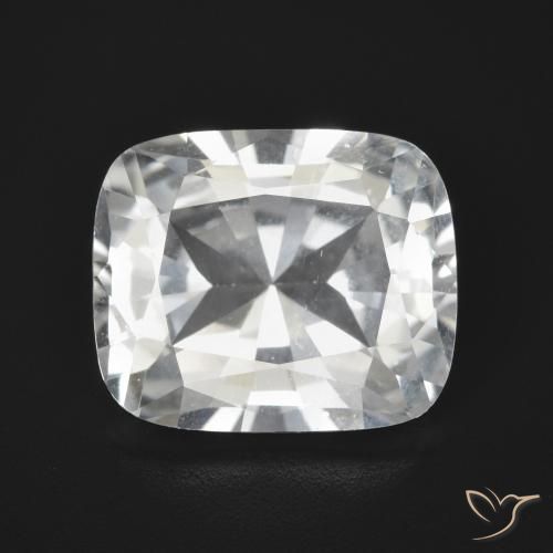 5.78ct Cushion White Topaz from Brazil, Dimension 12.1 x 10.1mm, Natural untreated Gemstone, VVS-VS Clarity, 1pc Cushion-cut Topaz, Mohs Hardness of 8 suitable for daily wear jewelry, Traditional August Birthstone, Photo A