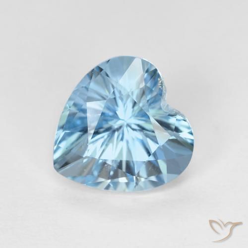 3.06ct Natural Swiss Blue Topaz, Heart, VVS-VS