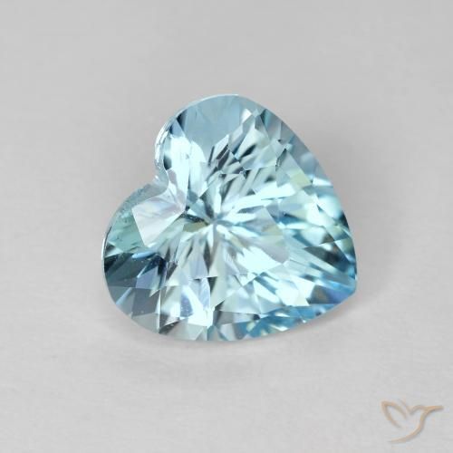 2.87ct Natural Sky Blue Topaz, Heart, VVS