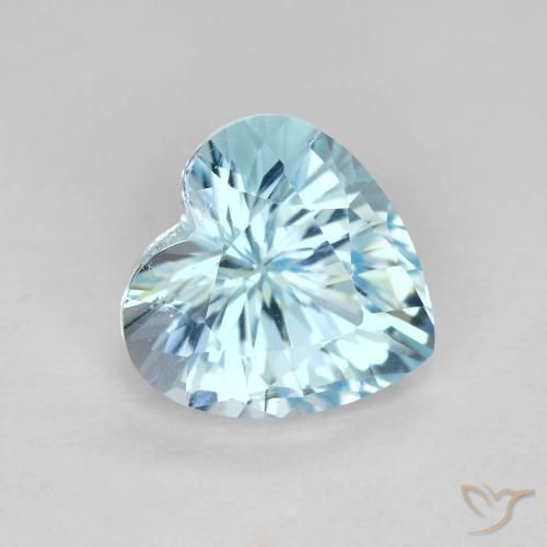 3.03ct Natural Sky Blue Topaz, Heart, VVS-VS