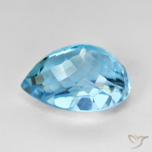 Topaz Gemstone in 17.3 x 12.1 mm Size for Sale, Topaz Stone in Swiss Blue Color