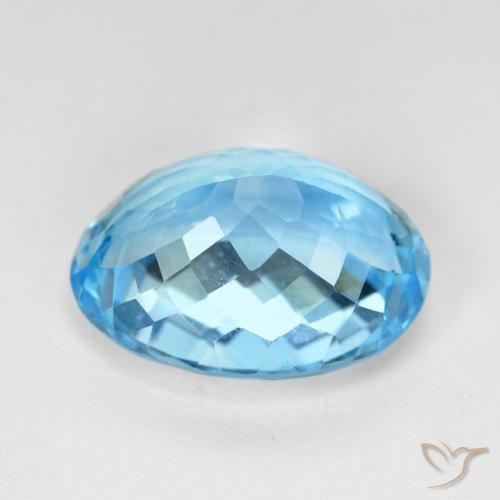 Topaz Gemstone in 18 x 13 mm (calibrated) Size for Sale, Topaz Stone in Swiss Blue Color