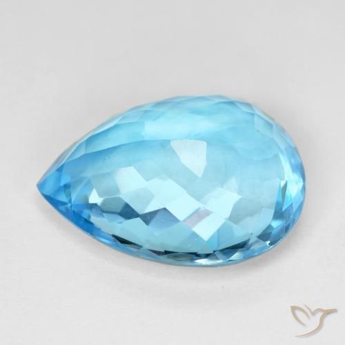 Topaz Gemstone in 18.9 x 14.4 mm Size for Sale, Topaz Stone in Swiss Blue Color