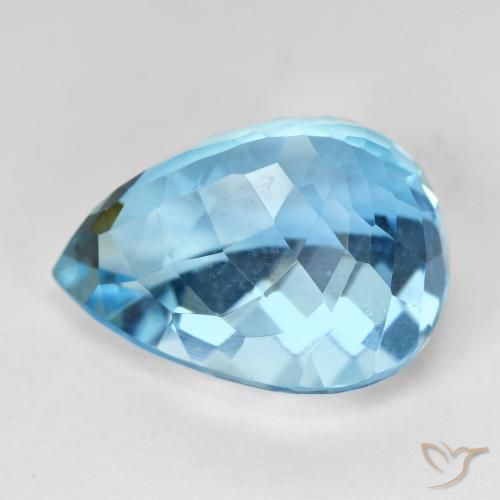 Topaz Gemstone in 18 x 14.4 mm Size for Sale, Topaz Stone in Swiss Blue Color