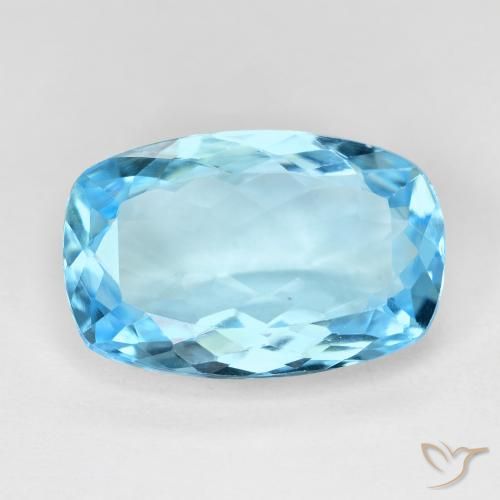 10.74ct Natural Swiss Blue Topaz, Cushion, VVS