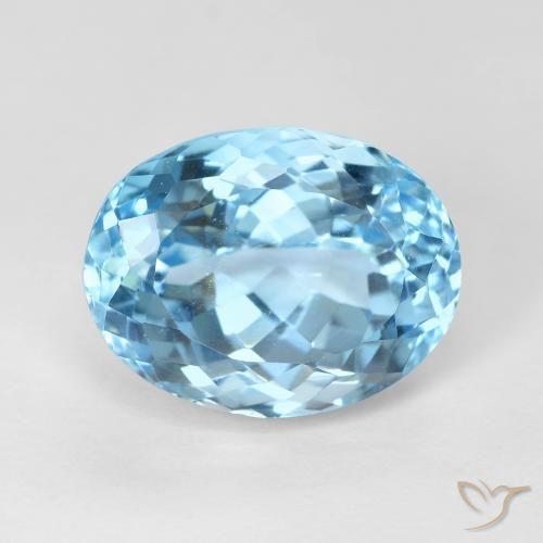 Topaze Ovale en damier des États-Unis 10,16 ct, dimension 14,1 x 10,9mm, pureté vvs-vs, pierre gemme naturelle Irradié, 1 pièce de topaze de couleur Bleu maya profond, dureté Mohs de 8 convient aux bijoux de tous les jours, pierre de sagesse, Pierre de naissance de novembre, Photo A