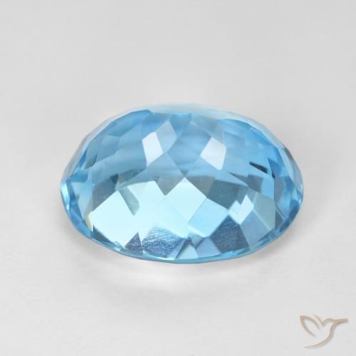 Topaz Gemstone in 14.1 x 10.9 mm Size for Sale, Topaz Stone in Sky Blue Color