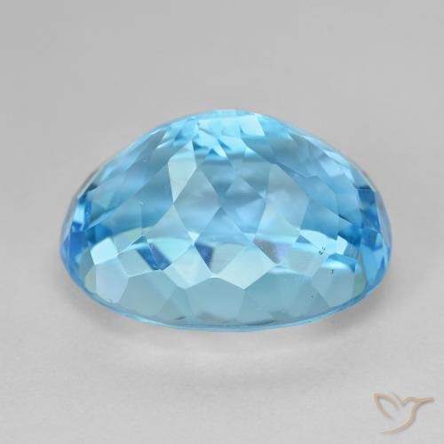 Topaz Gemstone in 18 x 13 mm (calibrated) Size for Sale, Topaz Stone in Swiss Blue Color